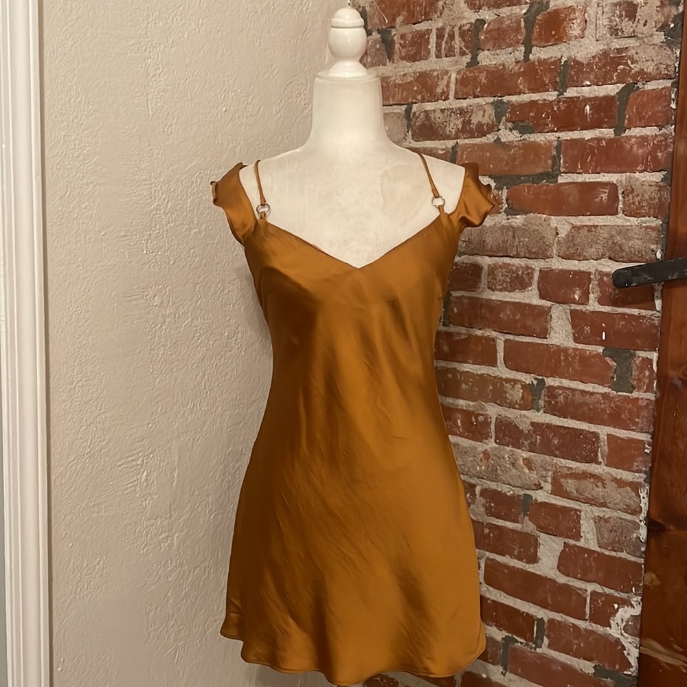 Free People Mustard Mini Dress